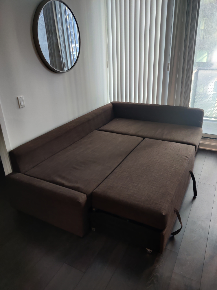 IKEA Friheten Brown Sectional Sofa Bed - photo 3