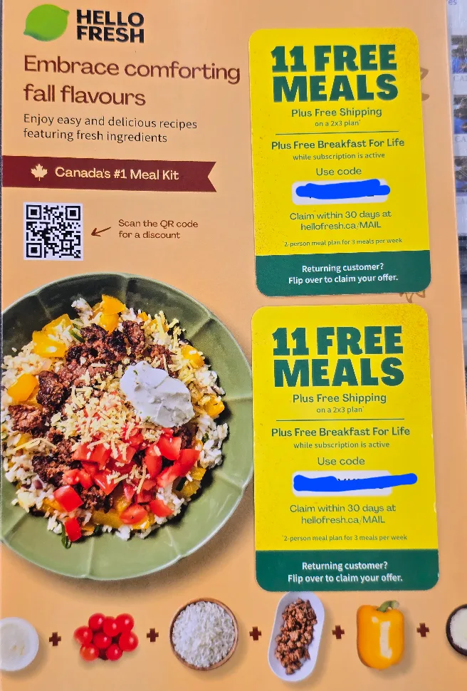 #Freecycle Hello Fresh Meal coupons thumbnail