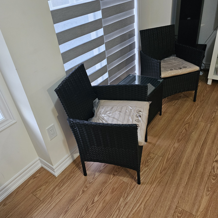 New Black Wicker Patio Set - photo 2