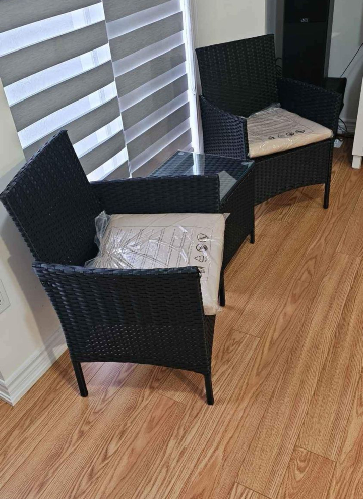 New Black Wicker Patio Set - photo 3