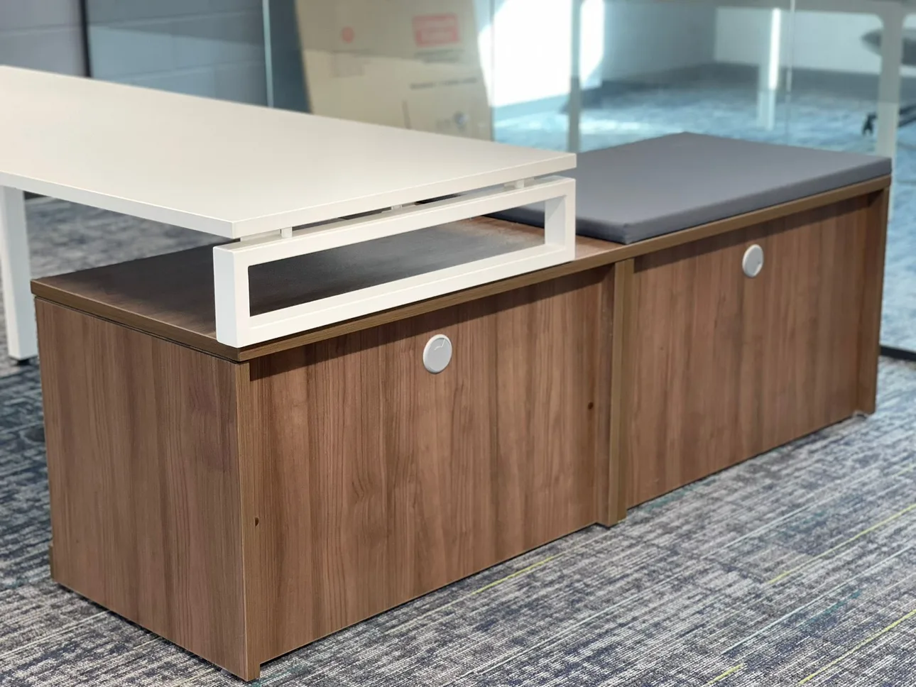 Office Desk with Hutch and Storage image indicator(7)