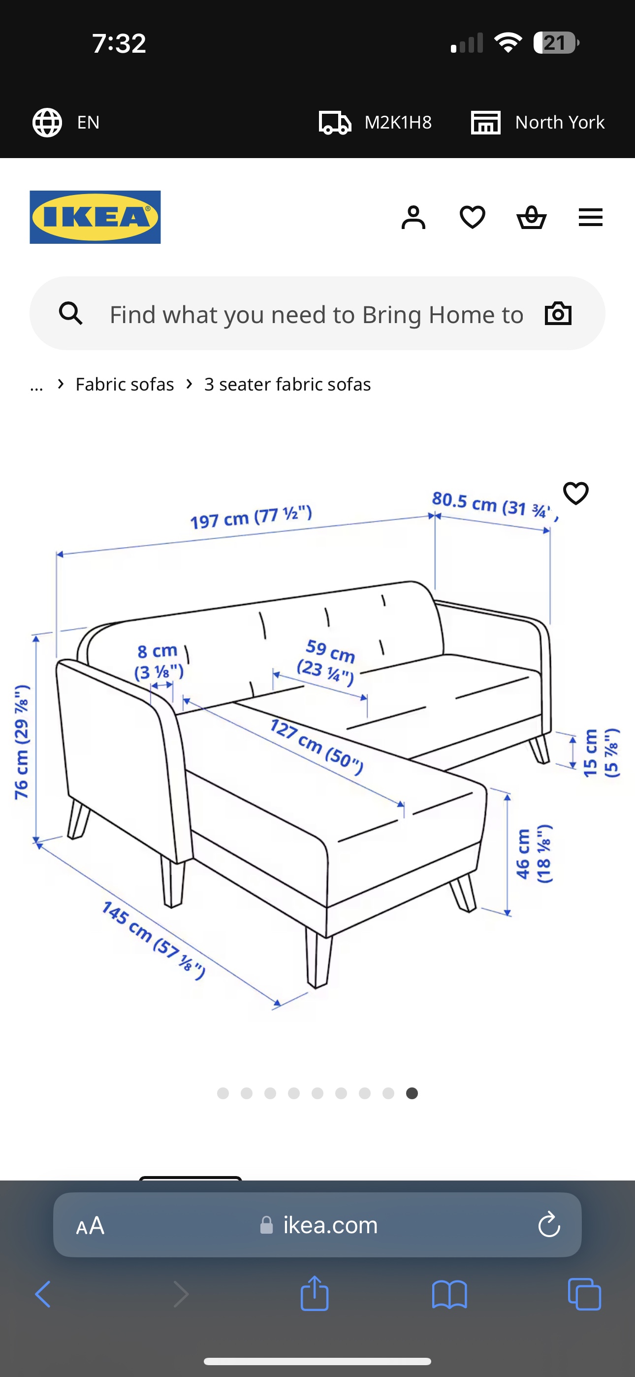 IKEA LINANÄS Sectional Sofa - photo 4