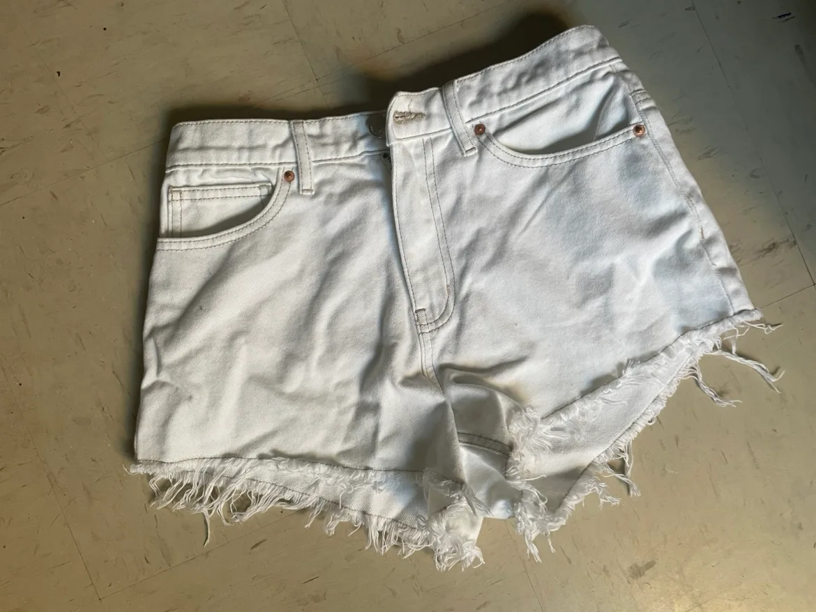 White Denim Shorts