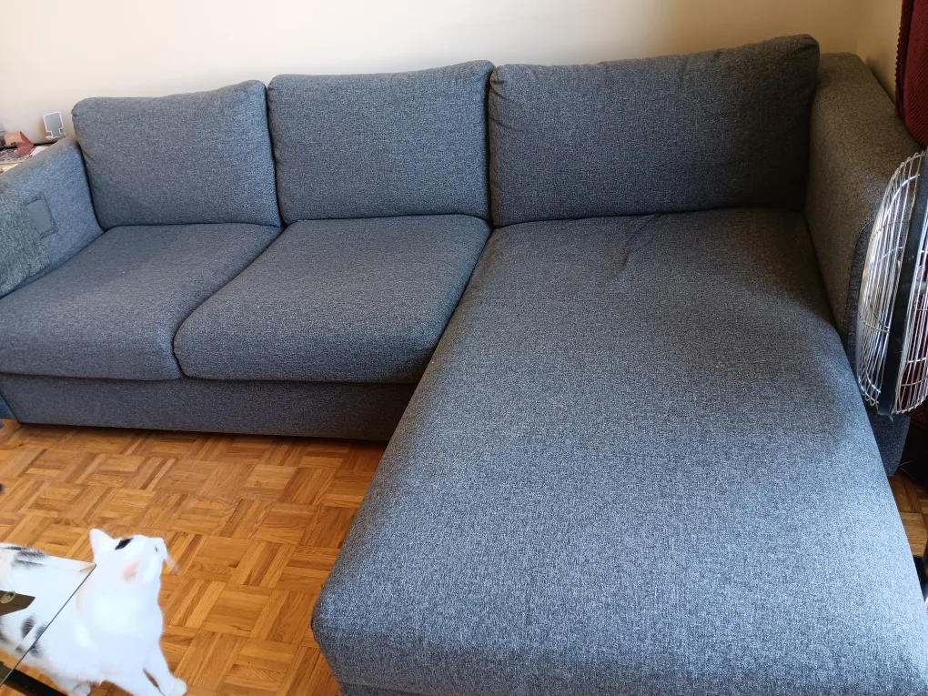 Grey Sectional Sofa with storage thumbnail