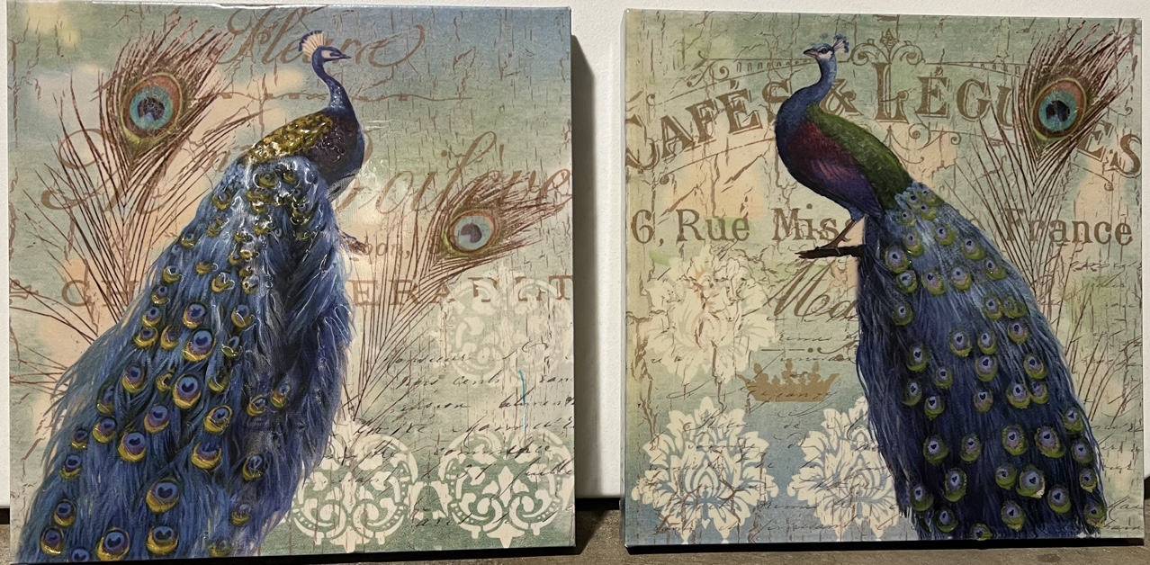 Peacock Wall Art Set