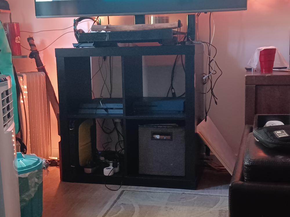 Black Cube Storage Shelf
