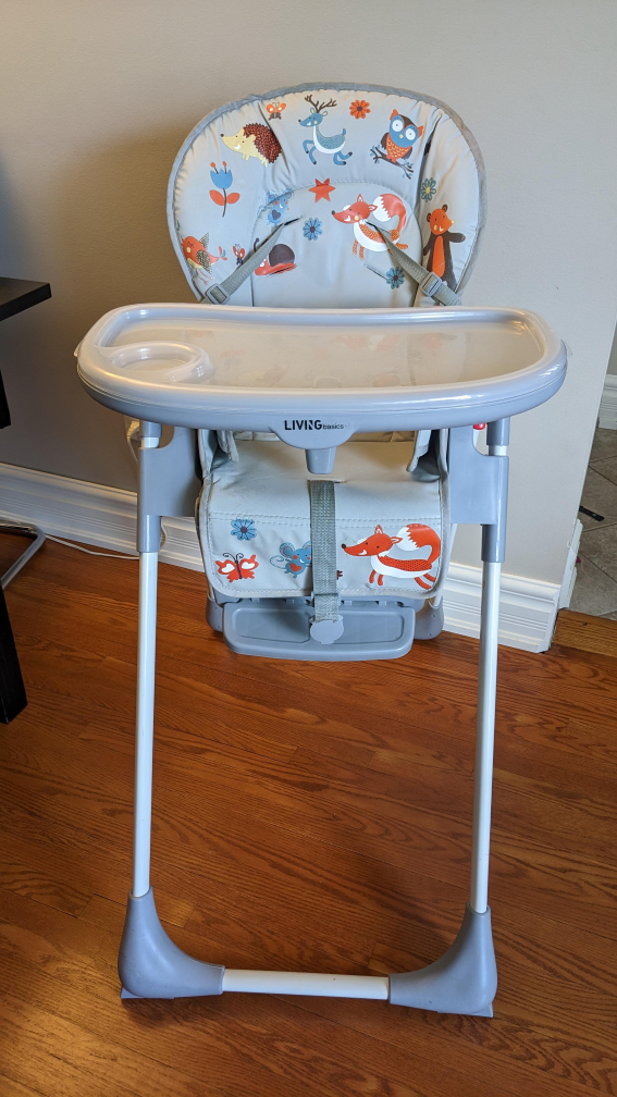 Living Basics High Chair with Tray and Storage