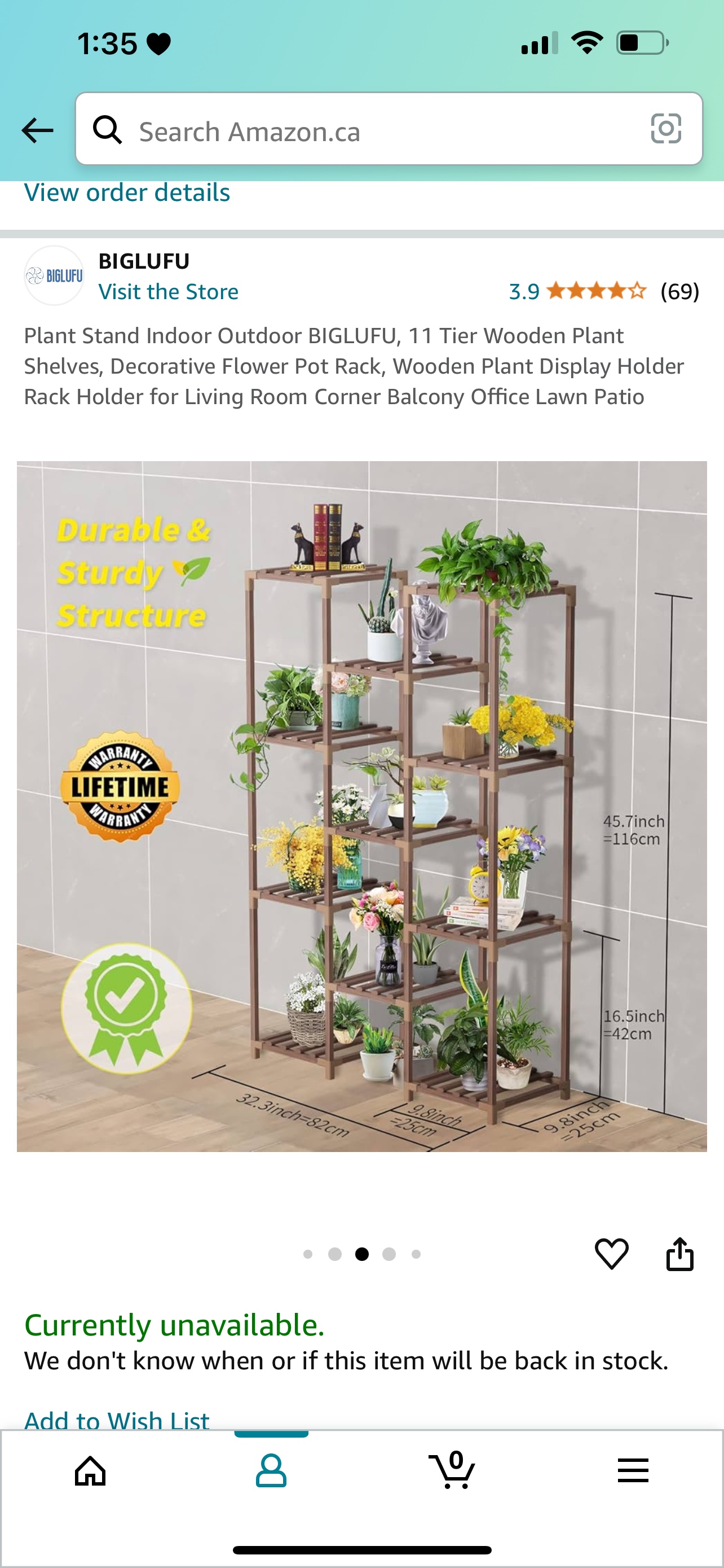 Wooden Plant Stand - photo 2