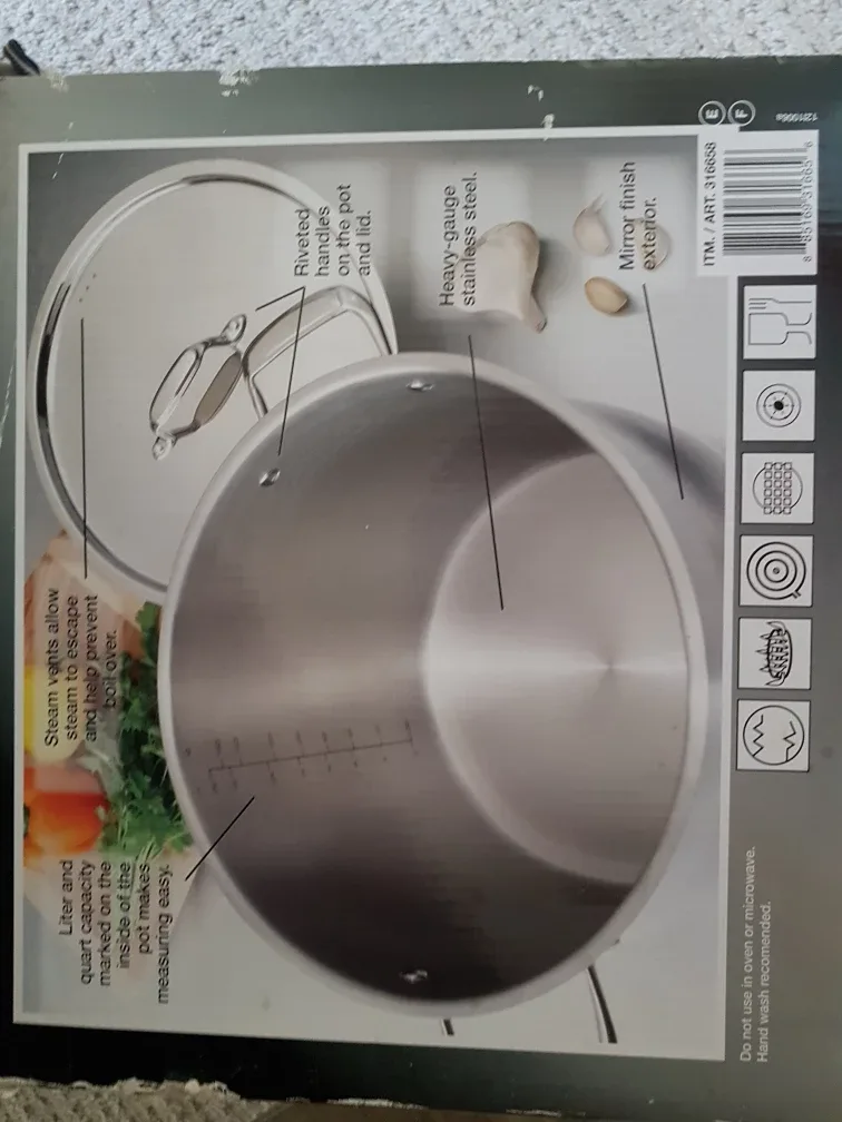 Marmite Stockpot 16 Qt: 16QT Stainless Steel Stockpot image indicator(5)