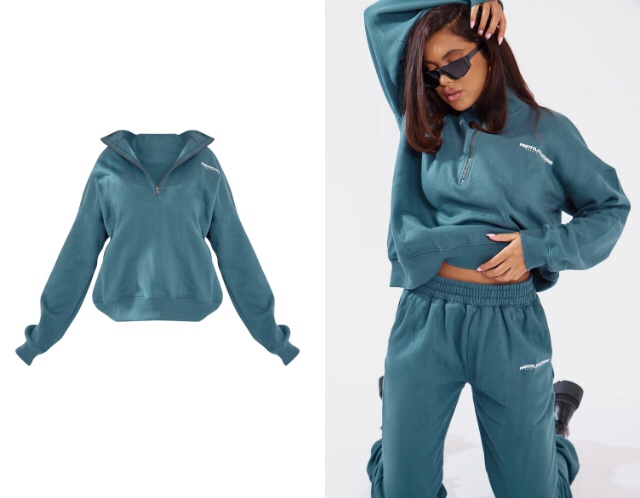 PrettyLittleThing Teal Blue Sweatsuit - photo 4