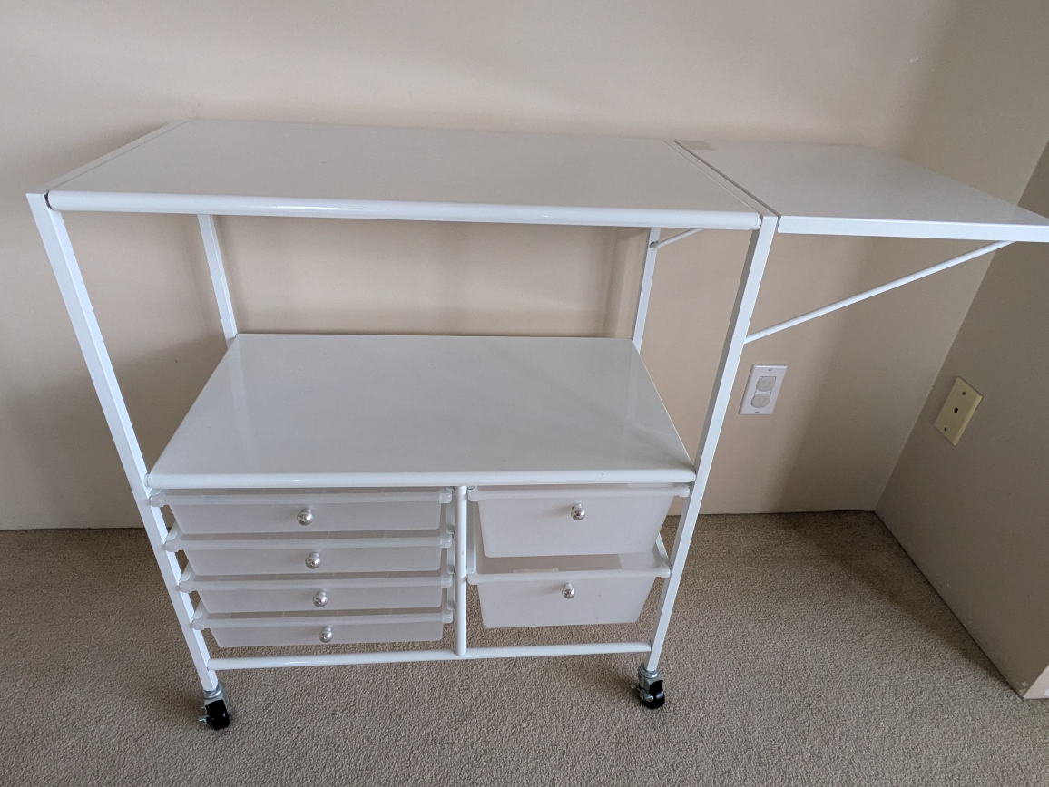 White Rolling Craft Cart with Drawers - photo 2