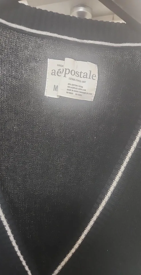 Aeropostale  Black Cardigan with White Trim 🥕🥕🥕 image indicator(2)