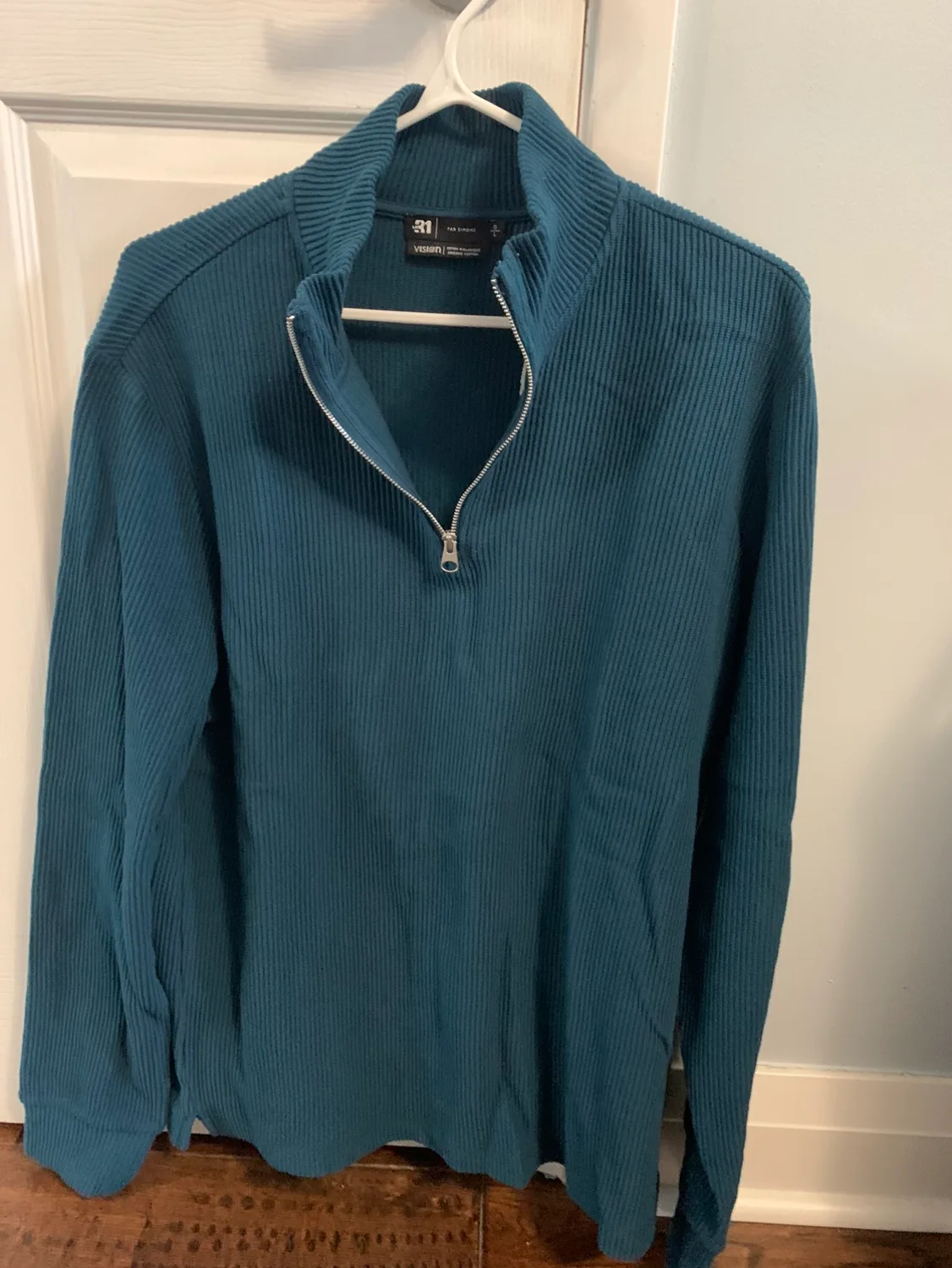 Teal 1/4 Zip Sweater thumbnail