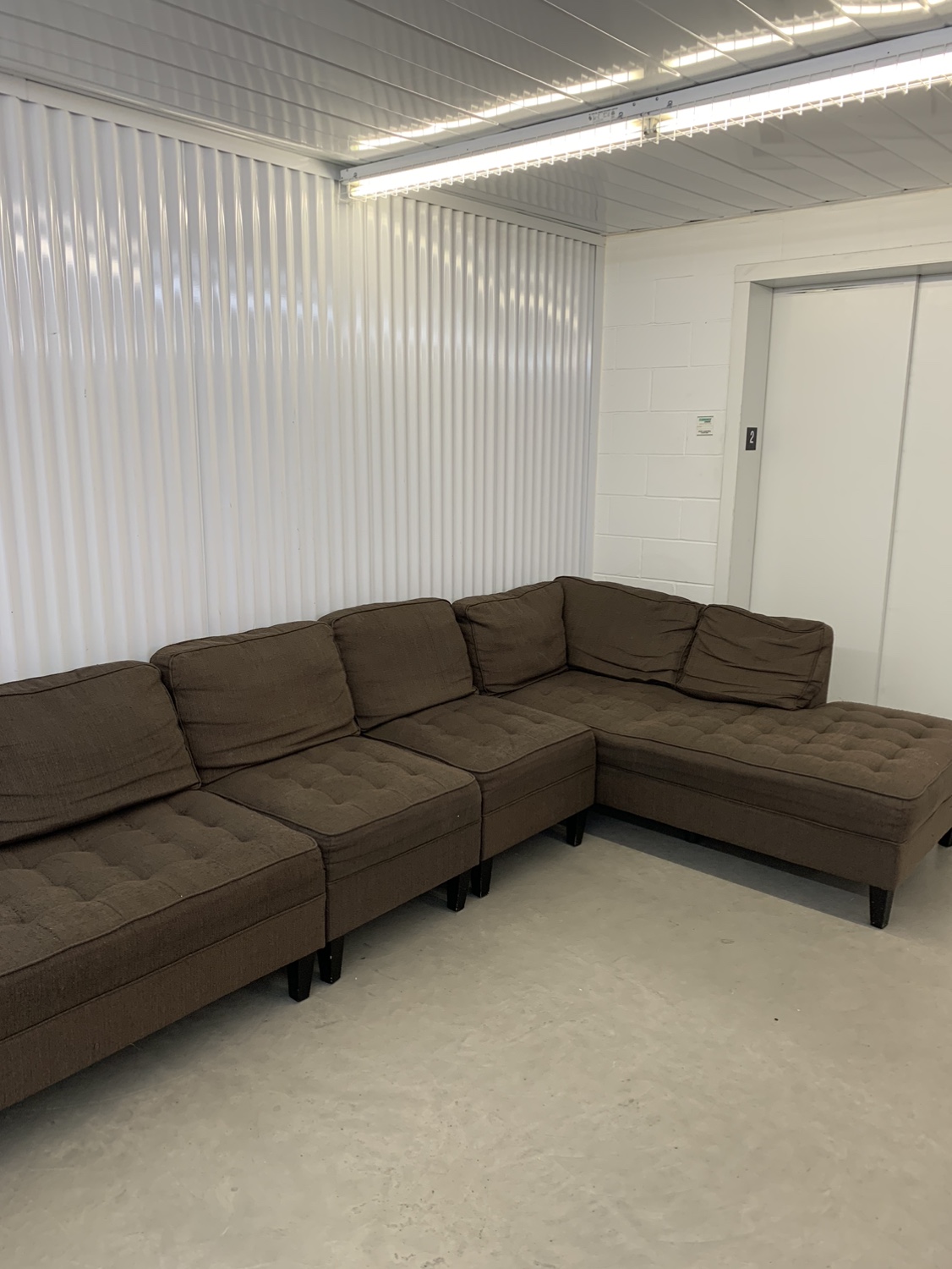 Brown Sectional Sofa - photo 3