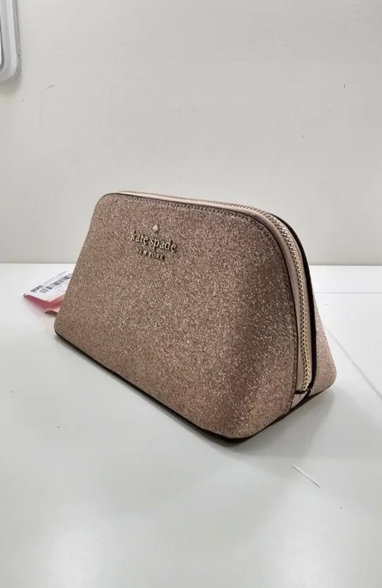 Kate spade glitter cosmetic bag sale