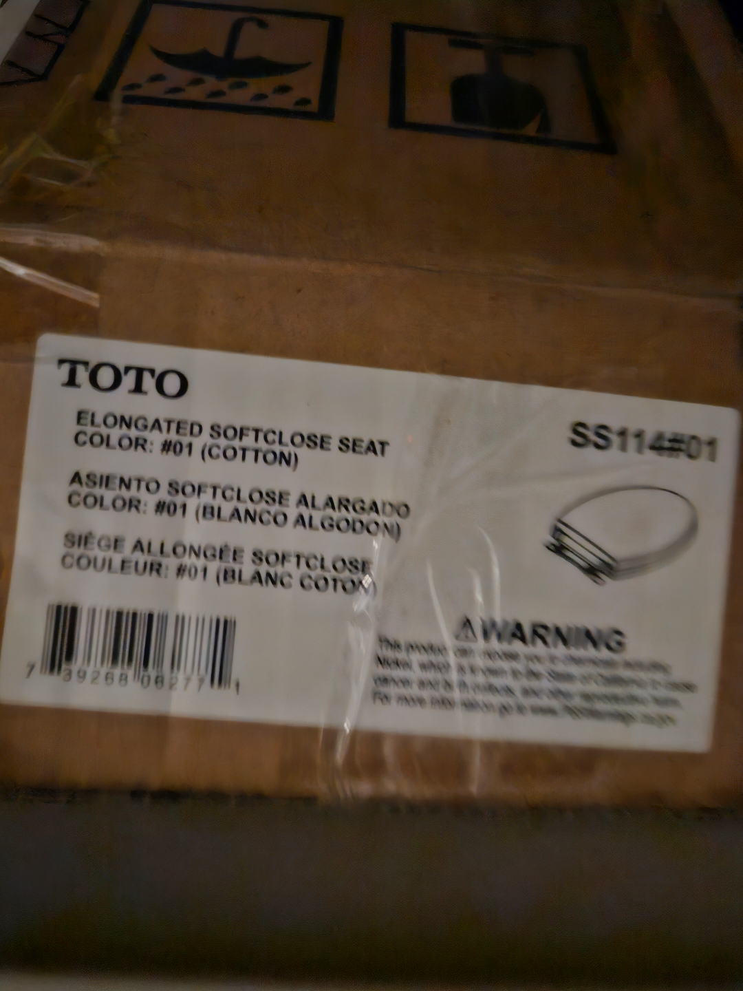 TOTO Elongated Softclose Toilet Seat - #01 (Cotton)