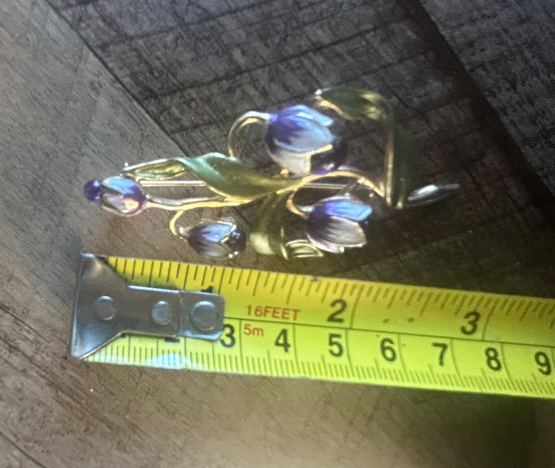 Tulips Flower Brooch & earrings set image indicator(7)