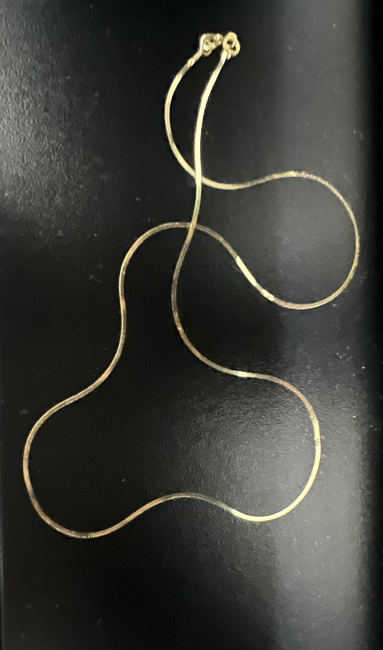 Gold Herringbone Chain Necklace - photo 2