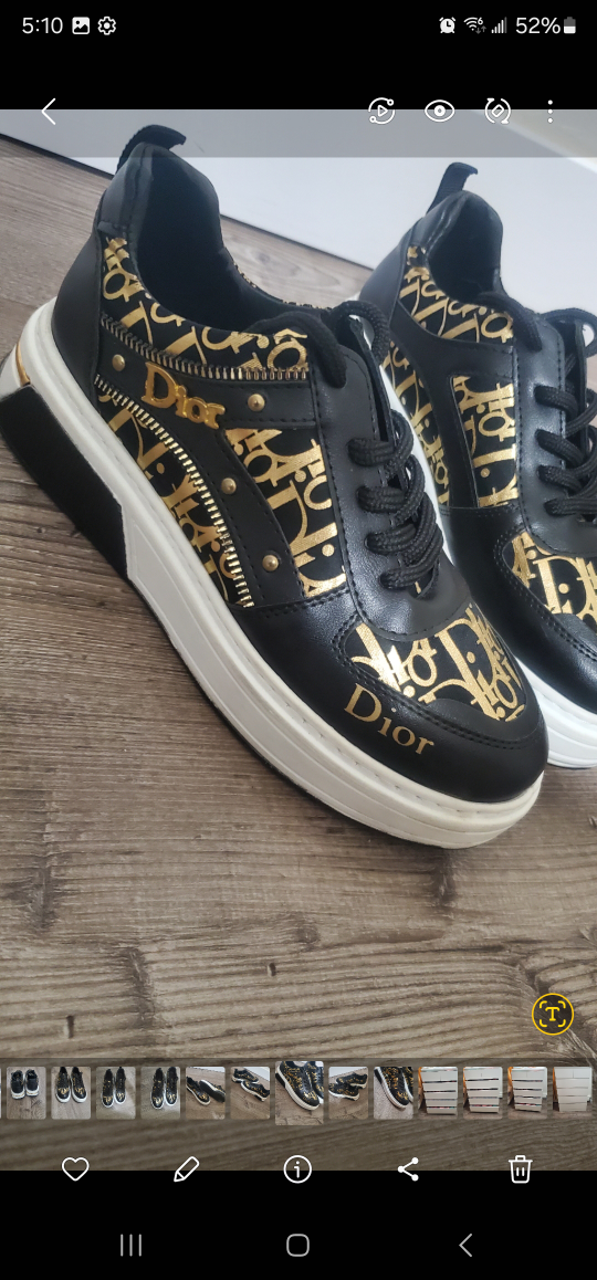 Black and Gold Platform Sneakers - photo 2