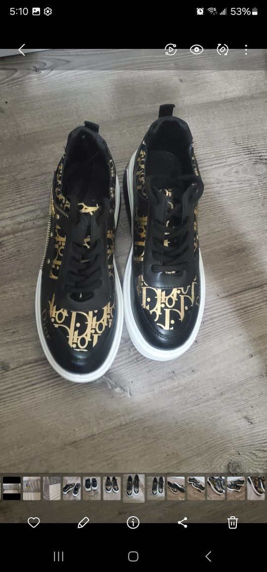 Black and Gold Platform Sneakers - photo 4