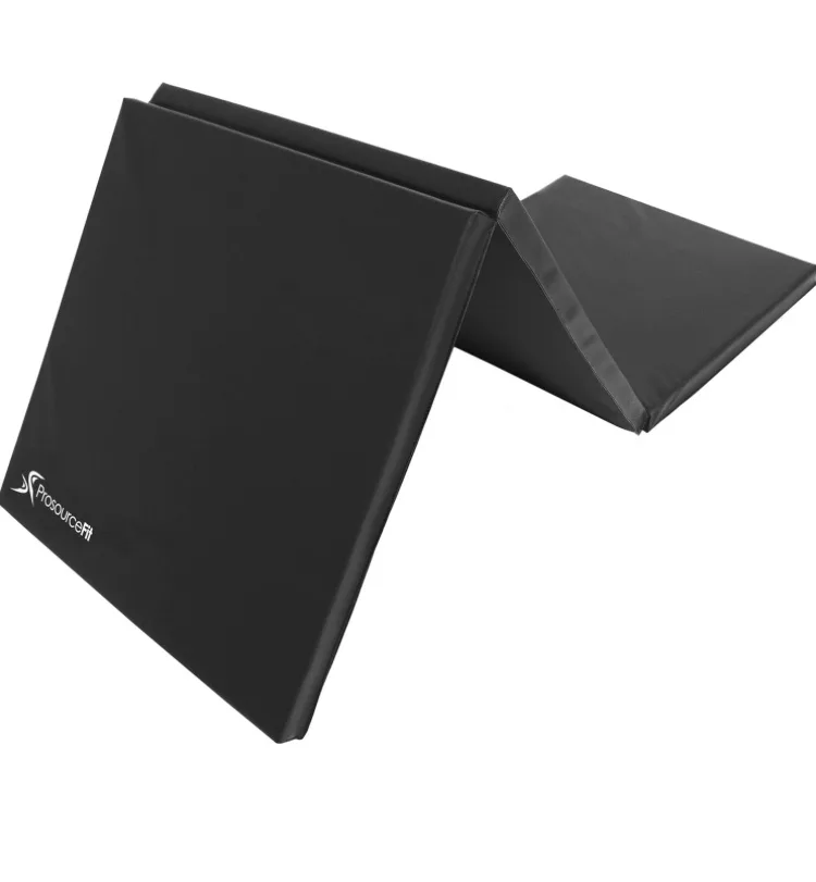 ProSourceFit Tri-Fold Folding Exercise Mat Black thumbnail