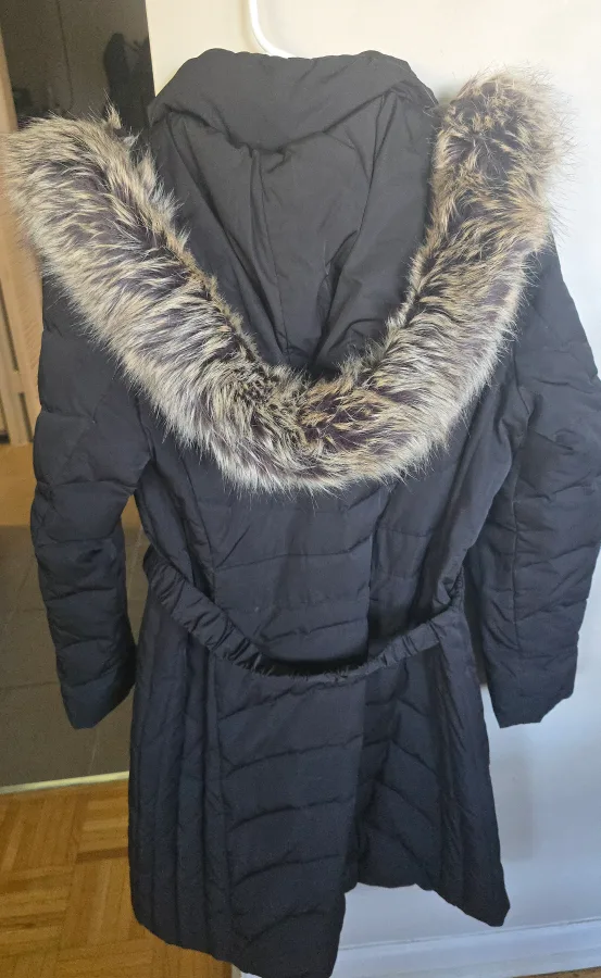 Jones New York Black Winter Coat with Fur Hood image indicator(2)