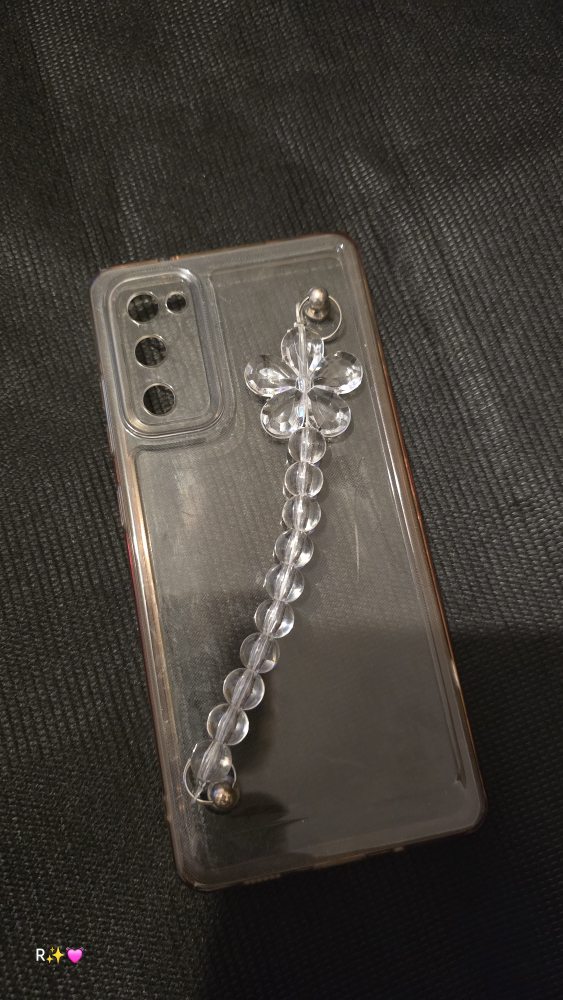 Clear Phone Case with Crystal Charm