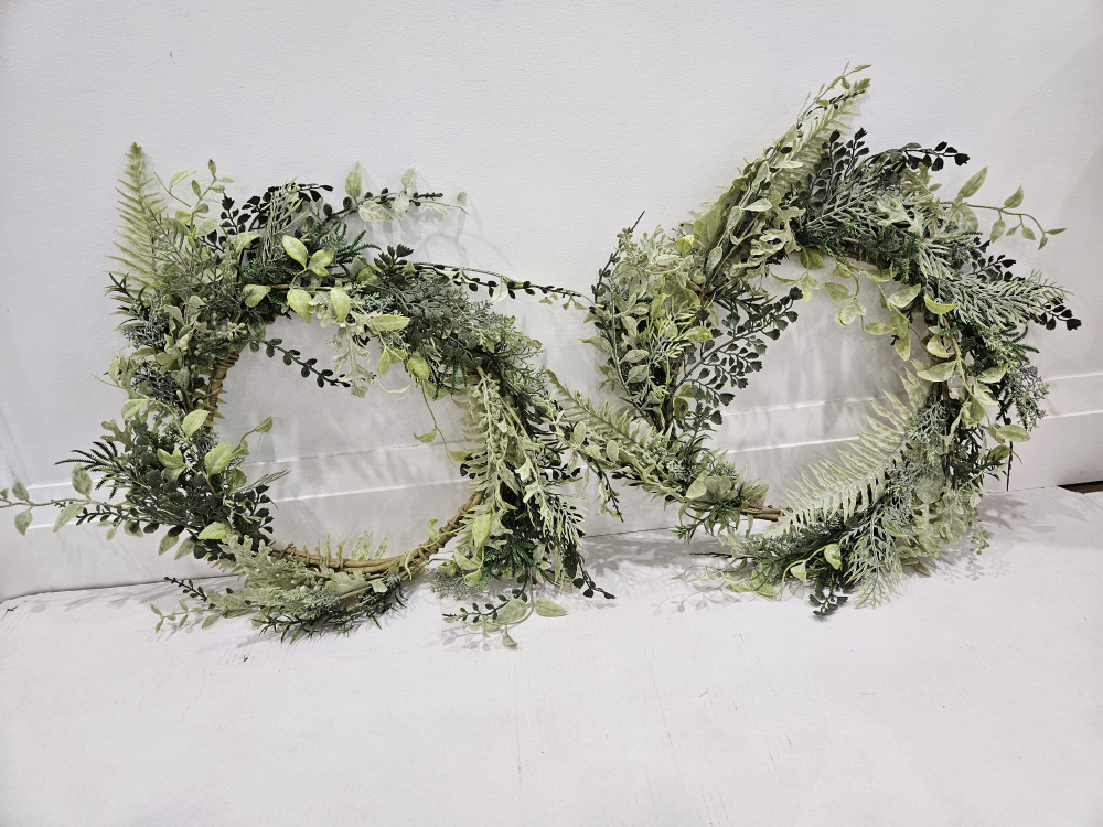 Two Greenery Wreaths