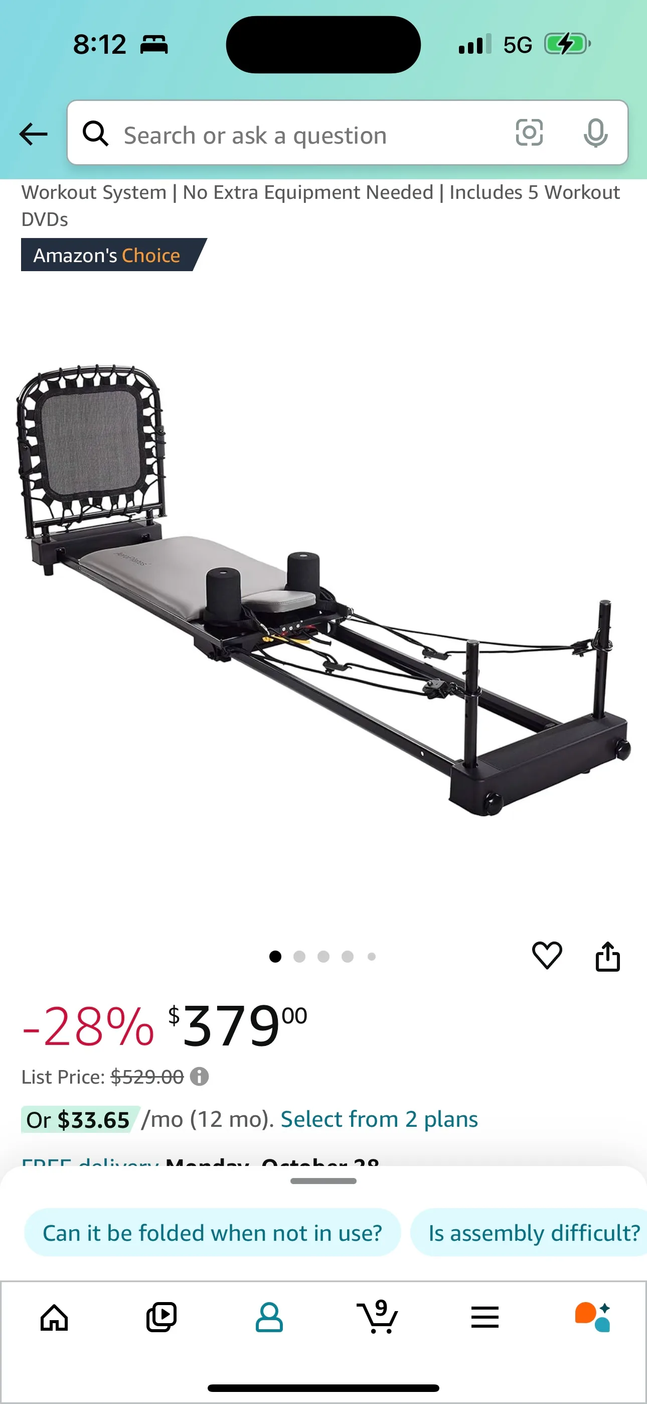 AeroPilates Reformer Pilates Machine thumbnail
