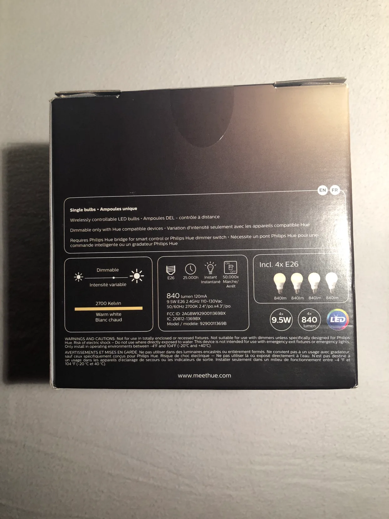 Philips Hue White A19 Light Bulbs 4pak image indicator(3)