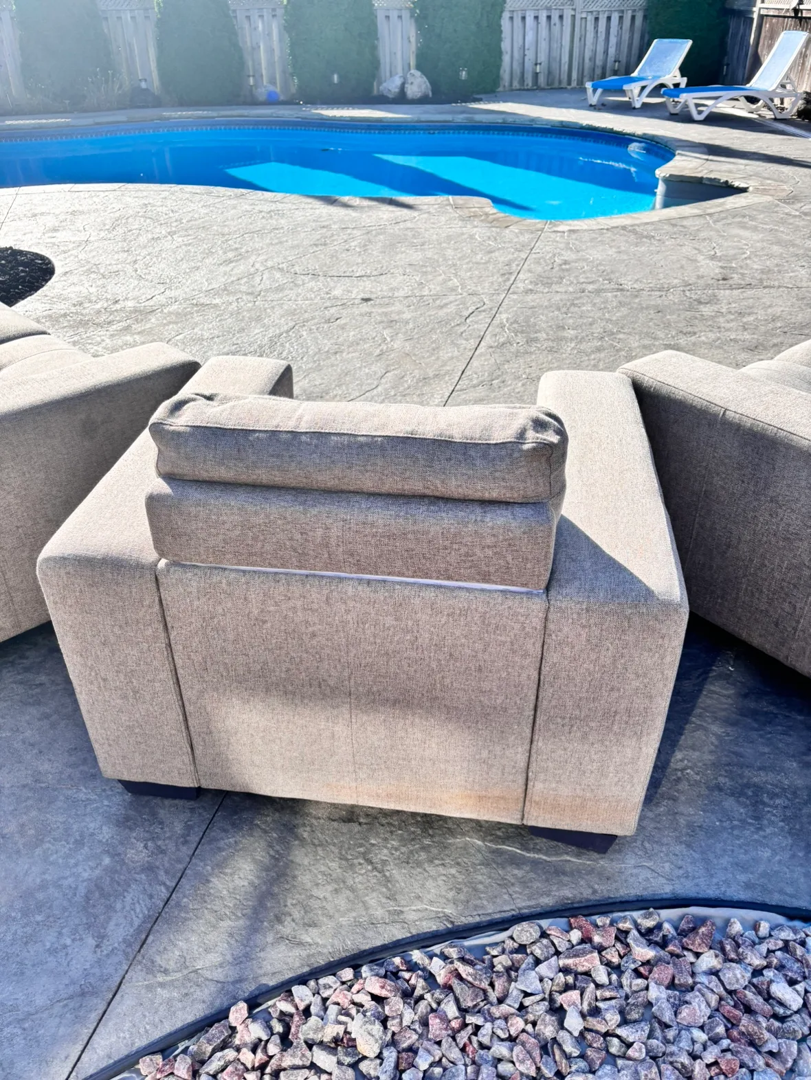 Beautiful three-piece sofa set gray image indicator(7)