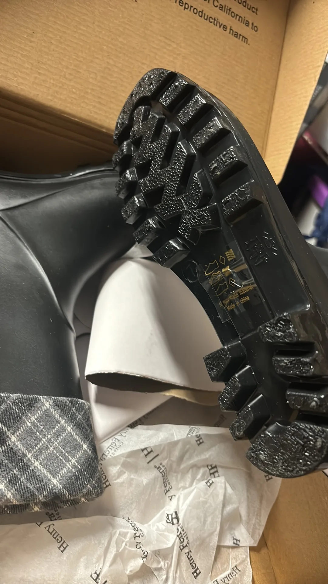 Henry ferrera Black Rubber Rain Boots image indicator(3)