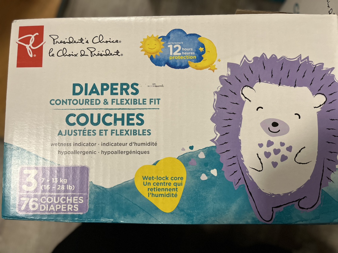 President's Choice Diapers Size 3 - 90 Count