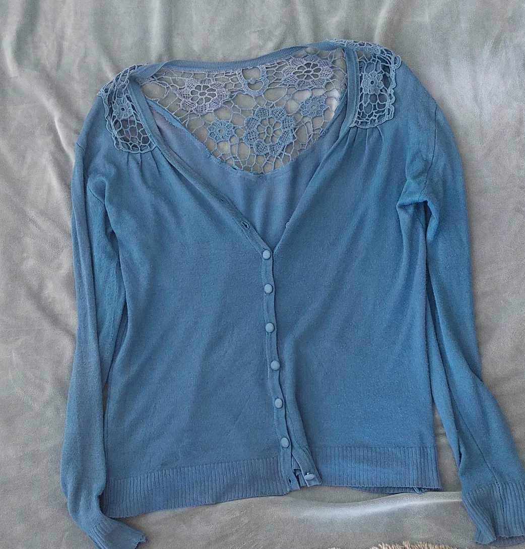 Two Cardigans with Lace Detail image indicator(2)