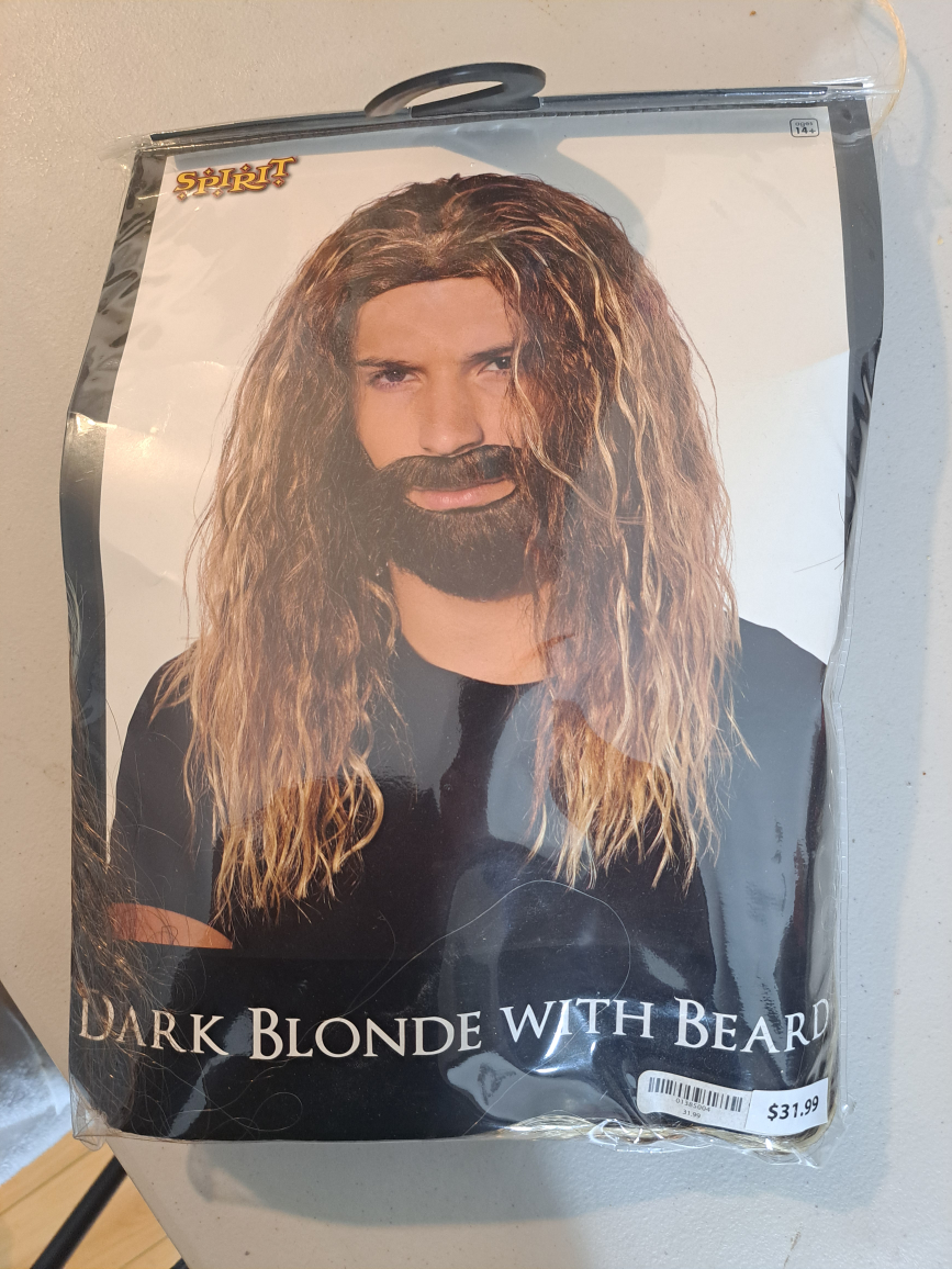 Dark Blonde Wig with Beard