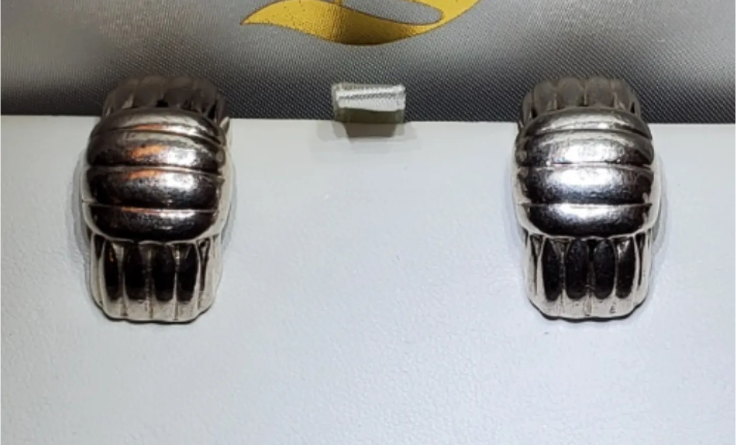 Silver Clip On Chunky Earrings image indicator(2)