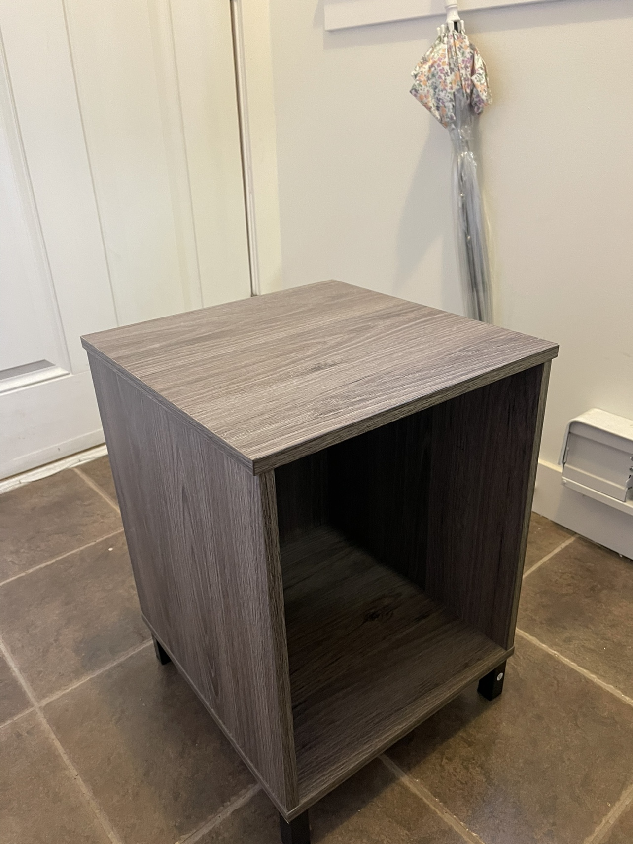 Brown Storage Cube with Shelf