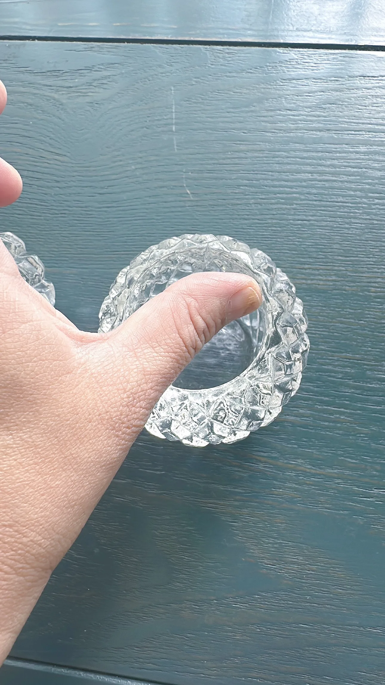 SET of 2 Clear Glass Tealight Candle Holders image indicator(6)