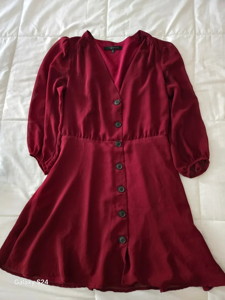 Dynamite Red Button Up Dress thumbnail