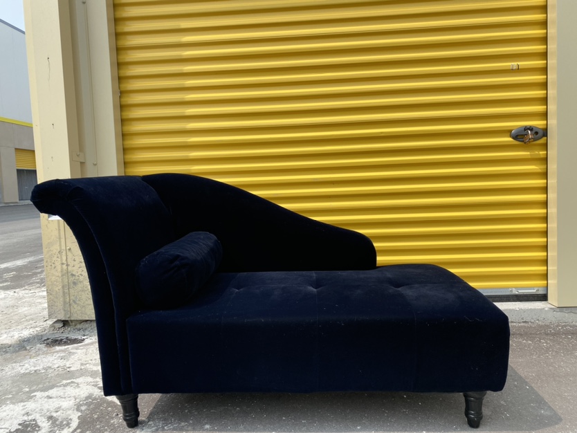 Black Velvet Chaise Lounge