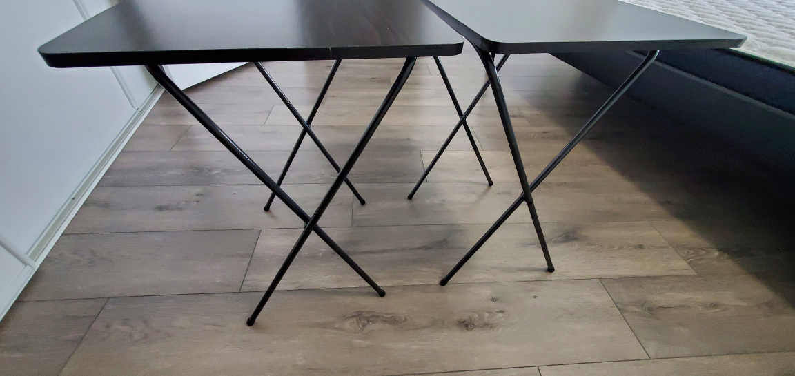 Set of Two Folding Tables (Wooden)