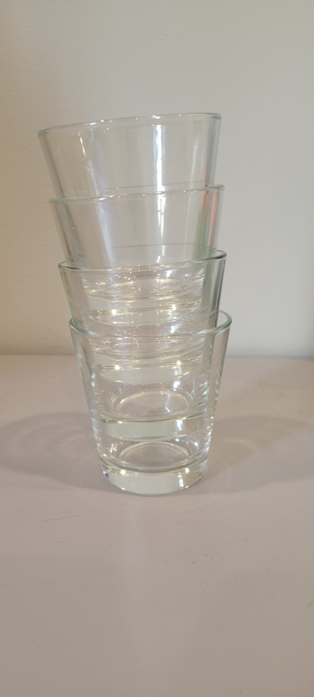 Set of 4 Glass Tumblers ##freecycle - photo 2