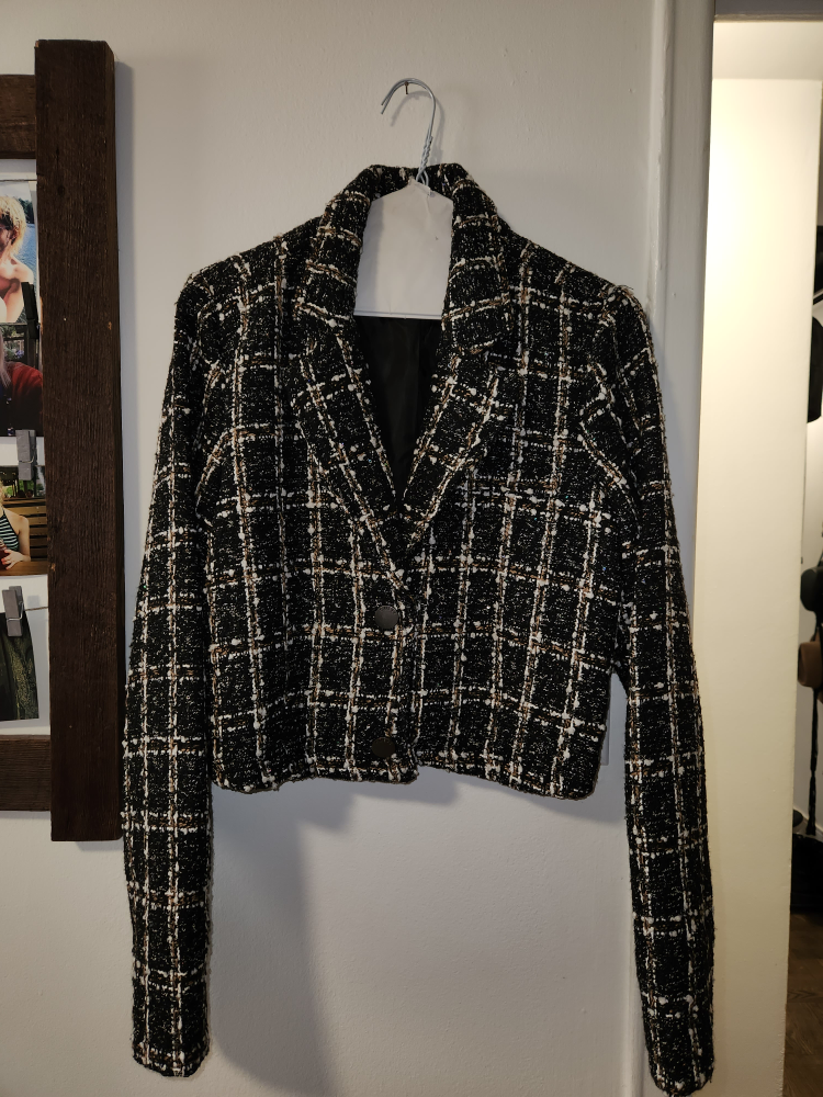 GUESS: Doria Tweed Crop Blazer and Skirt - photo 2