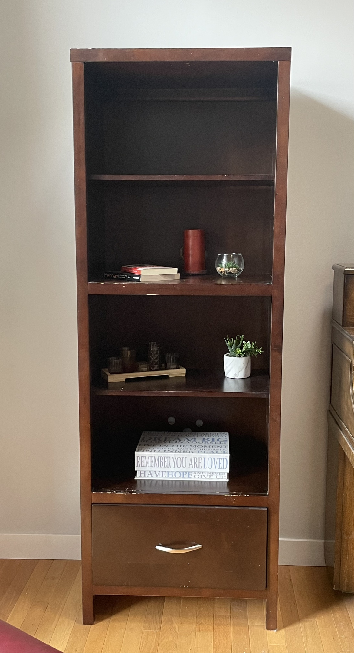 Brown Bookcases with Drawer - photo 3