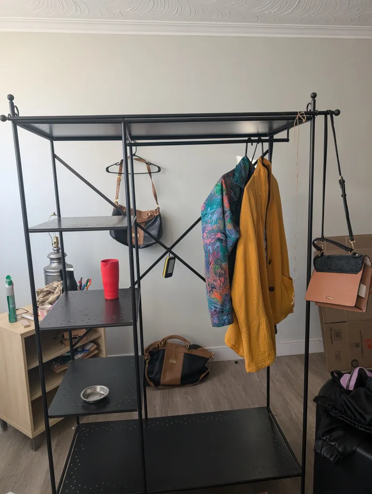 Black Metal Clothing Rack