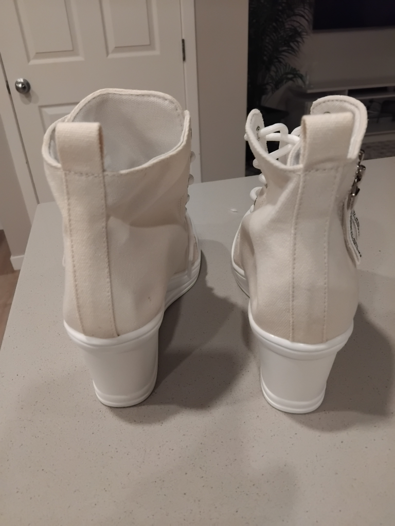 chic woman's canvas ankle boots size 7.5, 8 and 9 - photo 5