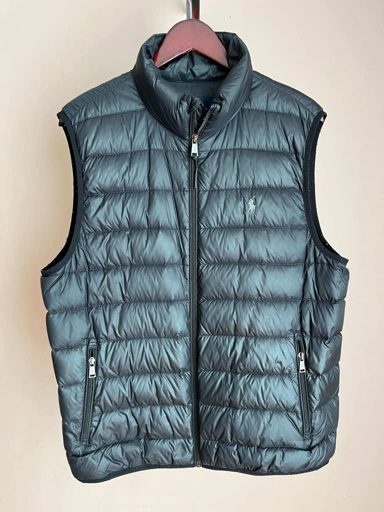 Polo Ralph Lauren Black Puffer Vest Large Mens