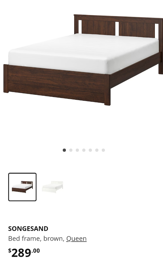 IKEA SONGESAND Queen Bed Frame