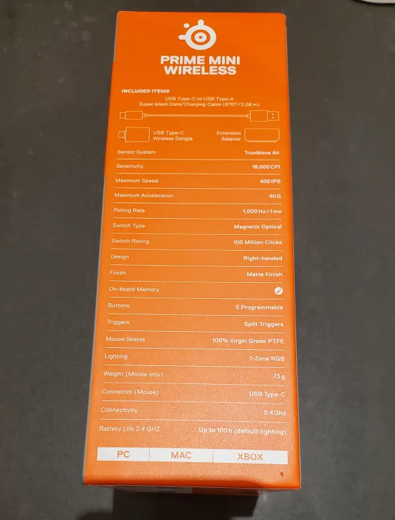 New SteelSeries Prime Mini Wireless Gaming Mouse image indicator(3)