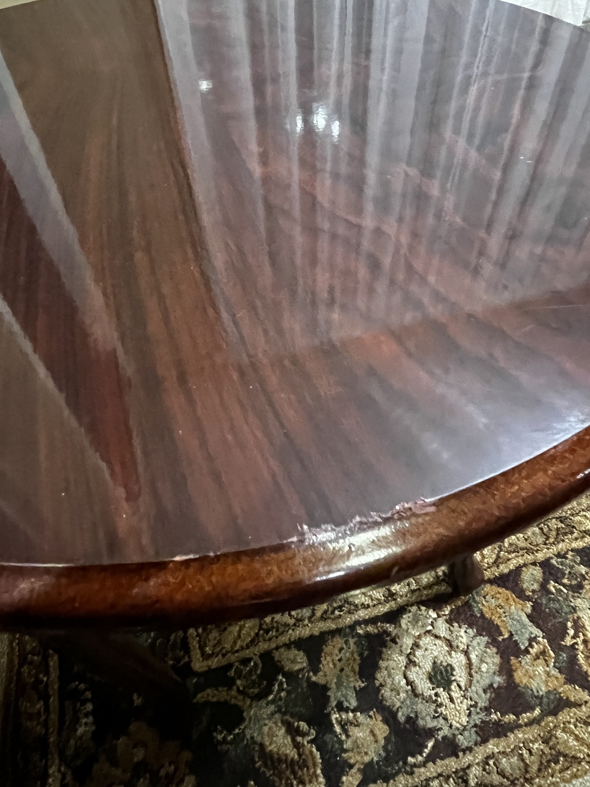 Round Wooden End Table - photo 3